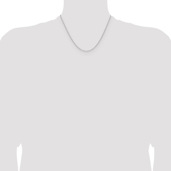 Leslie's 14K White Gold 1.5mm D/C Square Cable Chain - Image 4