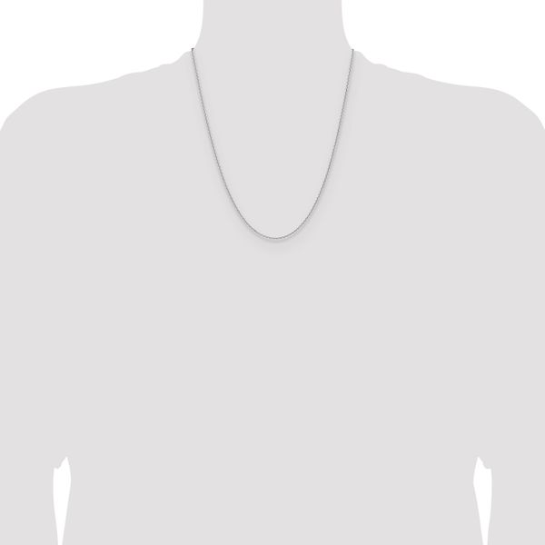 Leslie's 14K White Gold 1.5mm D/C Square Cable Chain - Image 4