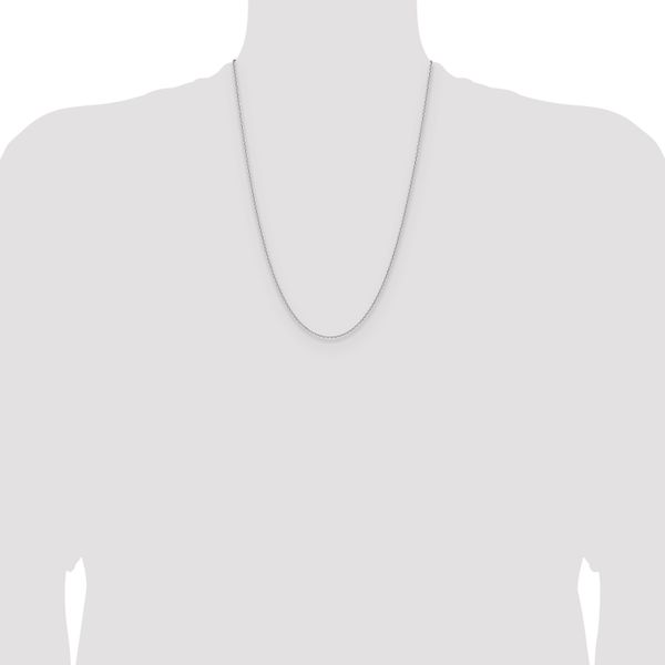 Leslie's 14K White Gold 1.5mm D/C Square Cable Chain - Image 4
