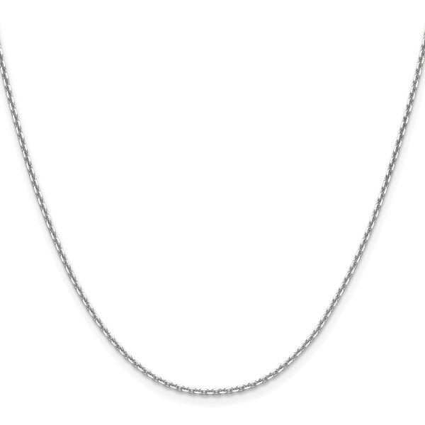 Leslie's 14K White Gold 1.65mm D/C Square Cable Chain - Image 2