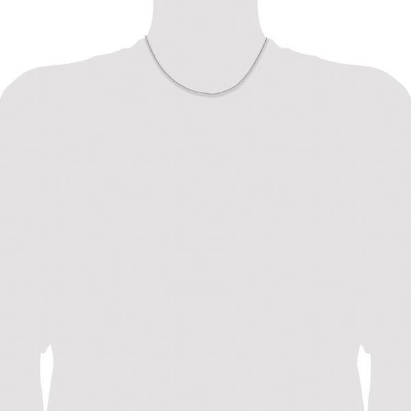 Leslie's 14K White Gold 1.65mm D/C Square Cable Chain - Image 4