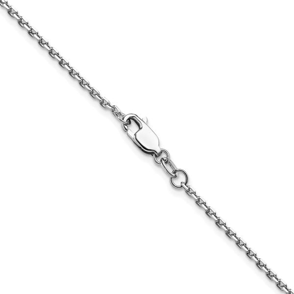 Leslie's 14K White Gold 1.65mm D/C Square Cable Chain - Image 3