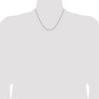 Leslie's 14K White Gold 1.65mm D/C Square Cable Chain - Image 4