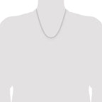 Leslie's 14K White Gold 1.65mm D/C Square Cable Chain - Image 4