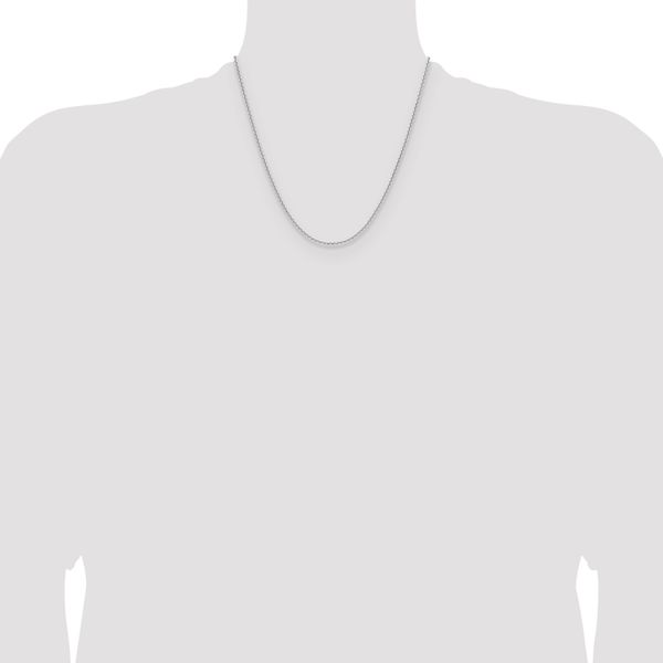 Leslie's 14K White Gold 1.65mm D/C Square Cable Chain - Image 4