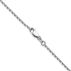Leslie's 14K White Gold 1.65mm D/C Square Cable Chain - Image 3