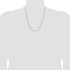 Leslie's 14K White Gold 1.65mm D/C Square Cable Chain - Image 4