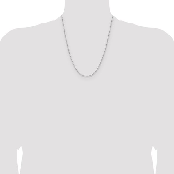 Leslie's 14K White Gold 1.65mm D/C Square Cable Chain - Image 4