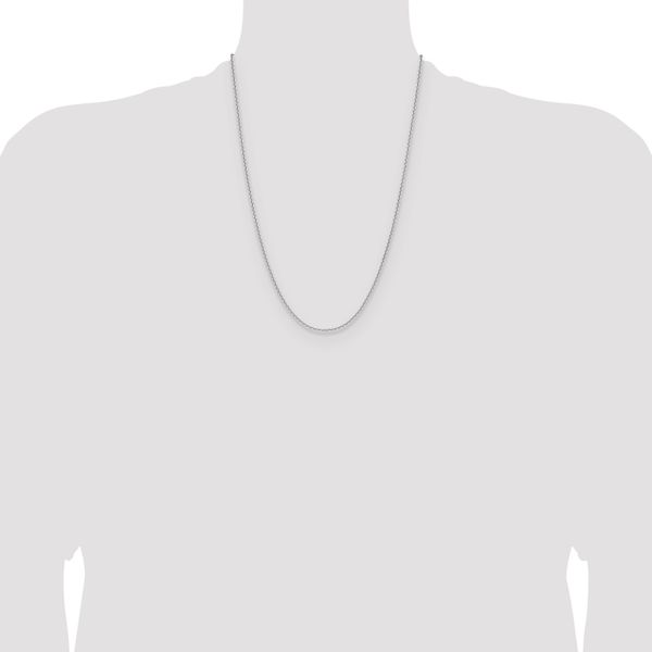 Leslie's 14K White Gold 1.65mm D/C Square Cable Chain - Image 4
