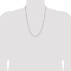 Leslie's 14K White Gold 1.65mm D/C Square Cable Chain - Image 4