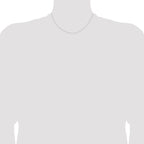 Leslie's 14K White Gold 1.1mm D/C Round Cable Chain - Image 4