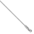 Leslie's 14K White Gold 1.1mm D/C Round Cable Chain