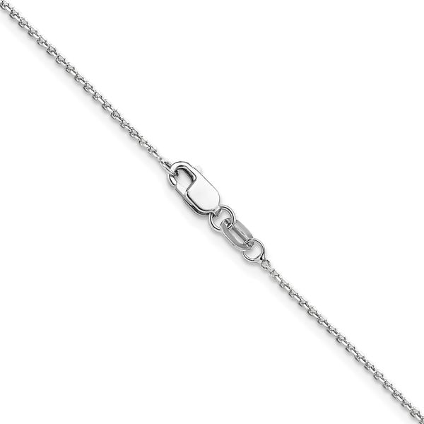 Leslie's 14K White Gold 1.1mm D/C Round Cable Chain - Image 3