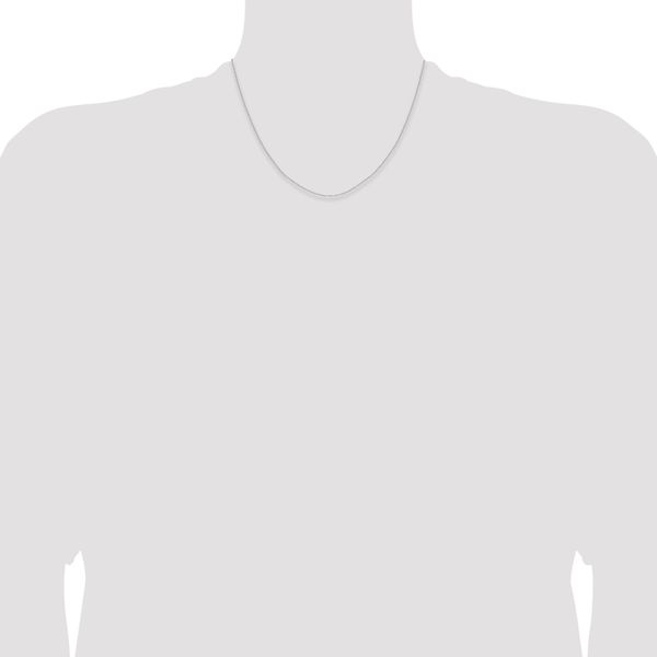 Leslie's 14K White Gold 1.1mm D/C Round Cable Chain - Image 4