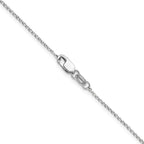 Leslie's 14K White Gold 1.1mm D/C Round Cable Chain - Image 3