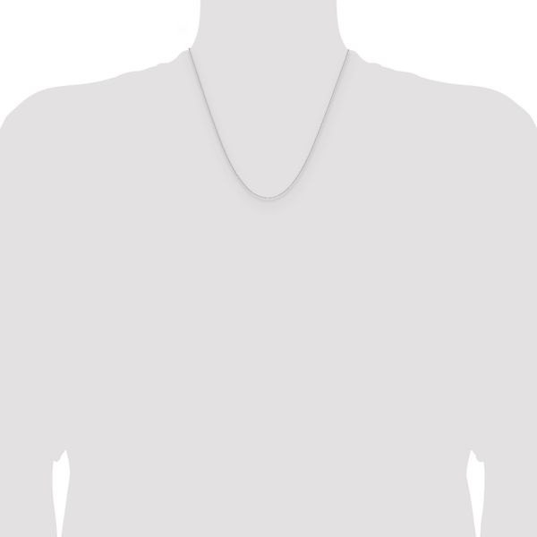 Leslie's 14K White Gold 1.1mm D/C Round Cable Chain - Image 4
