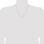 Leslie's 14K White Gold 1.1mm D/C Round Cable Chain - Image 4
