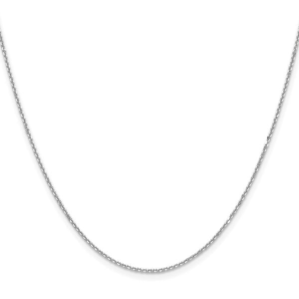 Leslie's 14K White Gold 1.25mm D/C Round Cable Chain - Image 2