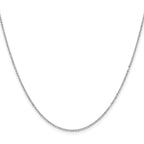Leslie's 14K White Gold 1.25mm D/C Round Cable Chain - Image 2
