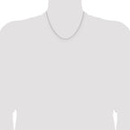 Leslie's 14K White Gold 1.25mm D/C Round Cable Chain - Image 4