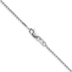 Leslie's 14K White Gold 1.25mm D/C Round Cable Chain - Image 3