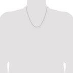 Leslie's 14K White Gold 1.25mm D/C Round Cable Chain - Image 4