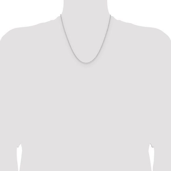 Leslie's 14K White Gold 1.25mm D/C Round Cable Chain - Image 4