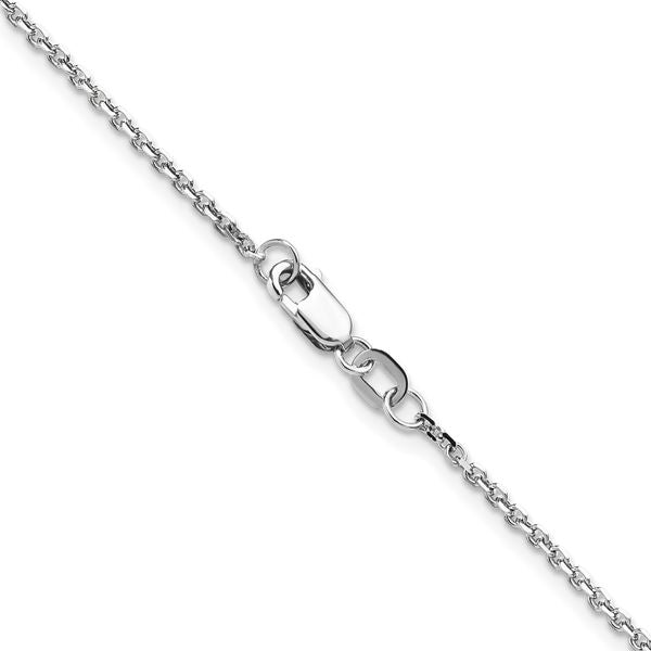 Leslie's 14K White Gold 1.45mm D/C Round Cable Chain - Image 3
