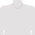 Leslie's 14K White Gold 1.45mm D/C Round Cable Chain - Image 4