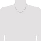 Leslie's 14K White Gold 1.45mm D/C Round Cable Chain - Image 4