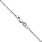 Leslie's 14K White Gold 1.45mm D/C Round Cable Chain - Image 3