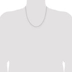 Leslie's 14K White Gold 1.45mm D/C Round Cable Chain - Image 4
