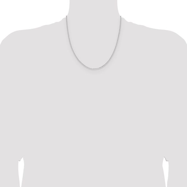 Leslie's 14K White Gold 1.45mm D/C Round Cable Chain - Image 4