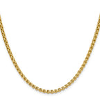 Leslie's 14K 3.7mm Semi-Solid D/C Round Box Chain - Image 2