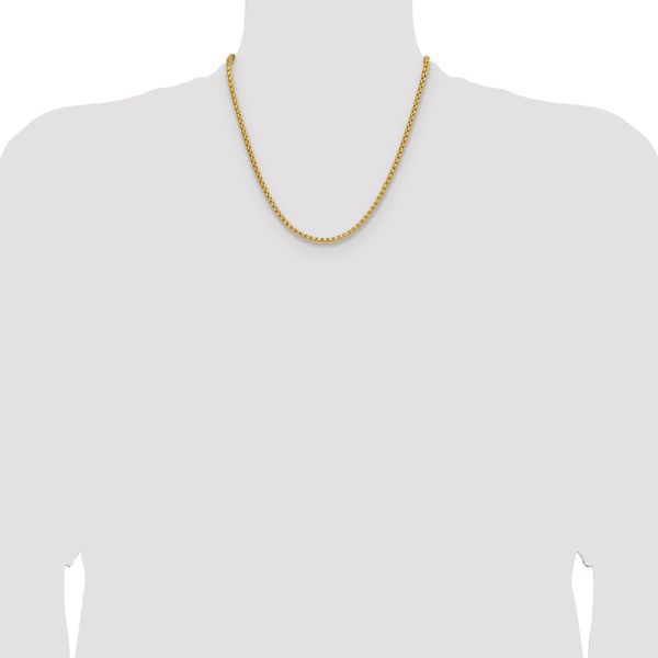 Leslie's 14K 3.7mm Semi-Solid D/C Round Box Chain - Image 4