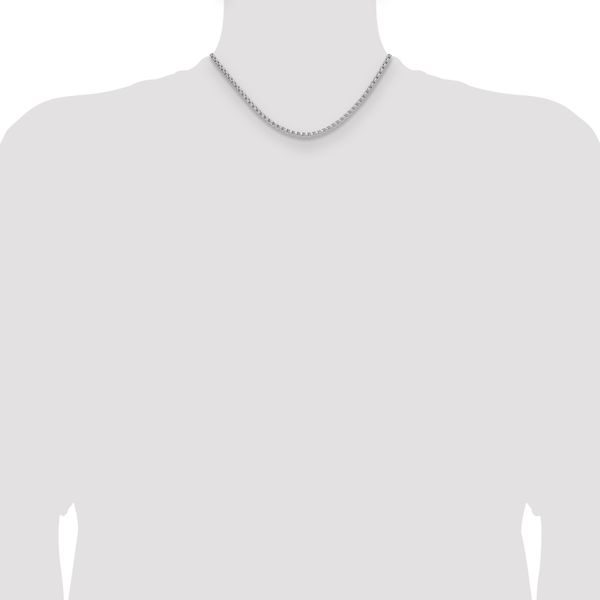 Leslie's 14k WG 2.2mm Solid Beveled D/C Paperclip Chain - Image 4