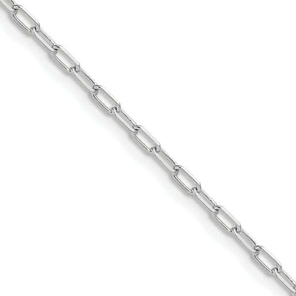 Leslie's 14k WG 2.2mm Solid Beveled D/C Paperclip Chain