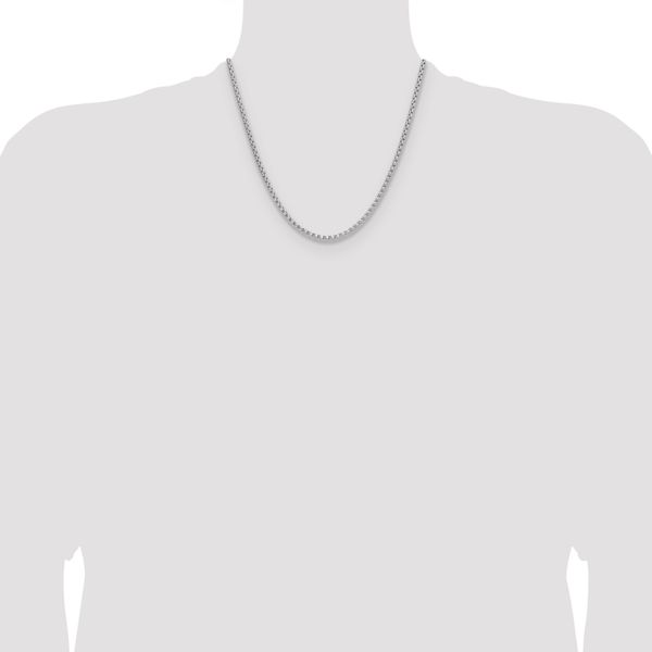 Leslie's 14k WG 2.2mm Solid Beveled D/C Paperclip Chain - Image 4