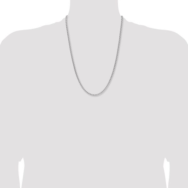 Leslie's 14k WG 2.2mm Solid Beveled D/C Paperclip Chain - Image 4