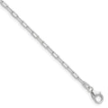 Leslie's 14k WG 2.2mm Solid Beveled D/C Paperclip Chain