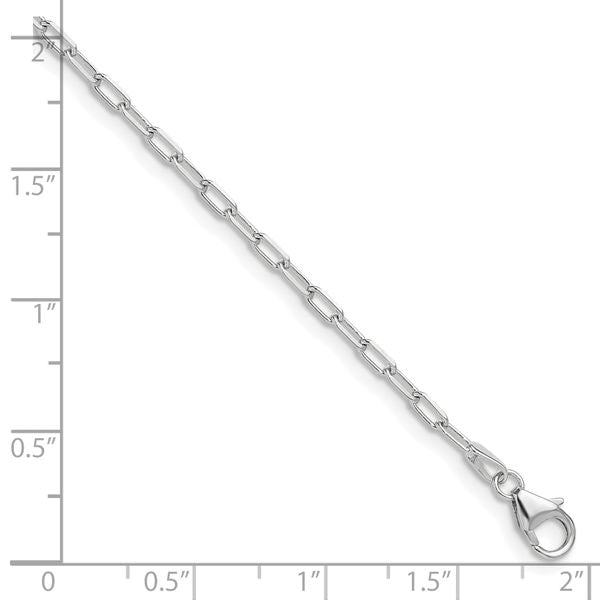 Leslie's 14k WG 2.2mm Solid Beveled D/C Paperclip Chain - Image 2