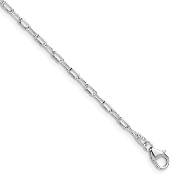 Leslie's 14k WG 2.2mm Solid Beveled D/C Paperclip Chain