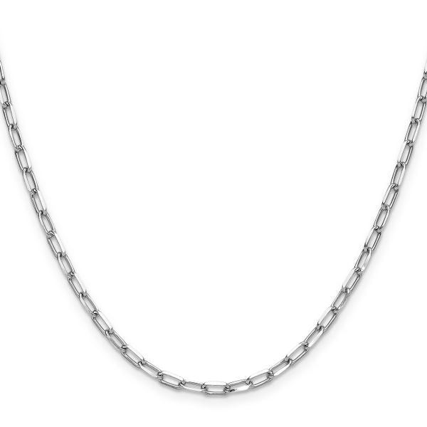 Leslie's 14k WG 3.0mm Solid Beveled D/C Paperclip Chain - Image 2