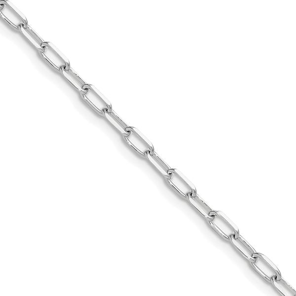 Leslie's 14k WG 3.0mm Solid Beveled D/C Paperclip Chain