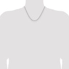 Leslie's 14k WG 3.0mm Solid Beveled D/C Paperclip Chain - Image 4