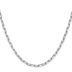 Leslie's 14k WG 3.0mm Solid Beveled D/C Paperclip Chain - Image 2