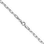 Leslie's 14k WG 3.0mm Solid Beveled D/C Paperclip Chain - Image 3