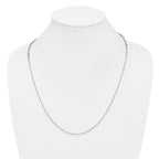 Leslie's 14k WG 3.0mm Solid Beveled D/C Paperclip Chain - Image 4