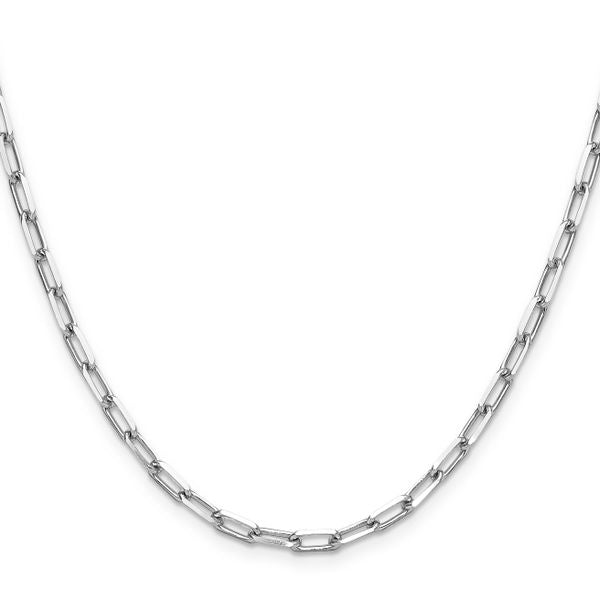 Leslie's 14k WG 3.5mm Solid Beveled D/C Paperclip Chain - Image 2