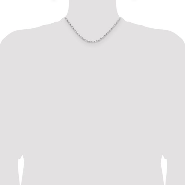 Leslie's 14k WG 3.5mm Solid Beveled D/C Paperclip Chain - Image 4